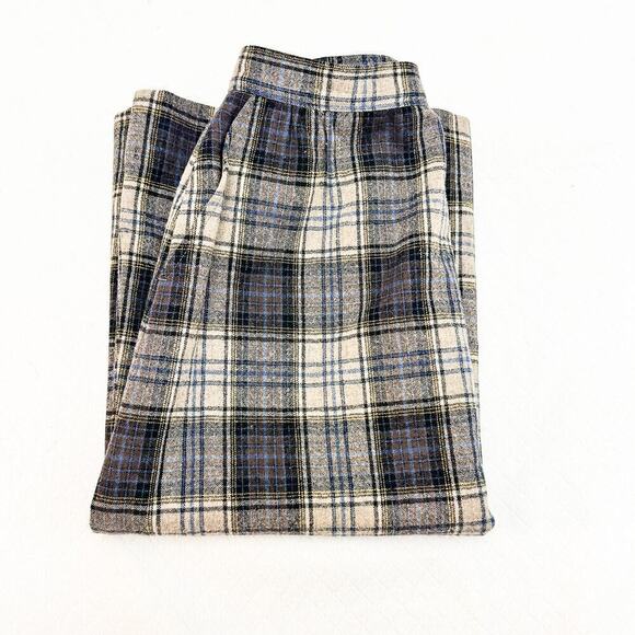 Pendleton Plaid Virgin Wool Patterned Cream Blue Pencil Skirt Pockets Size 6 - Picture 5 of 5